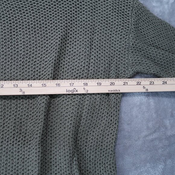 Dip Shirt Womens M Green Sweater Knit Crew Neck Pullover Sweatshirt Cotton - Picture 9 of 14